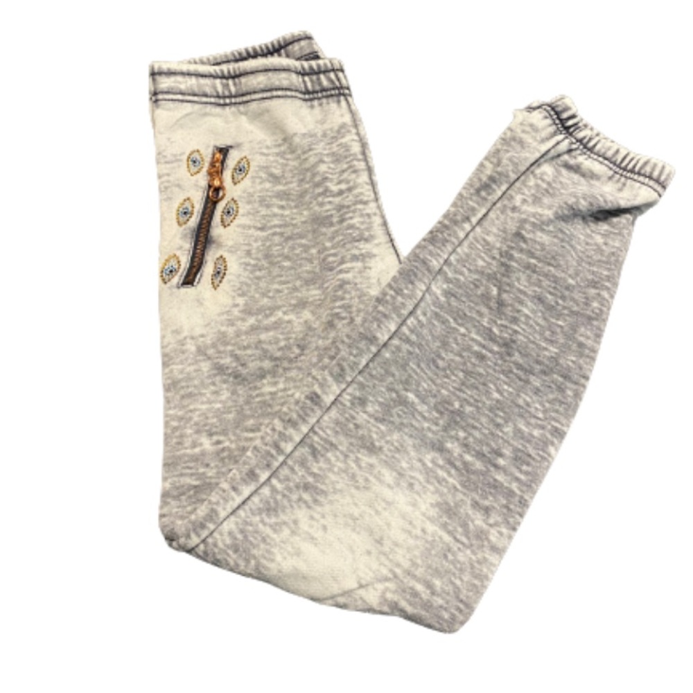 Kings of Cole | Cool and Casual Gray Studded Evil Eye Pants